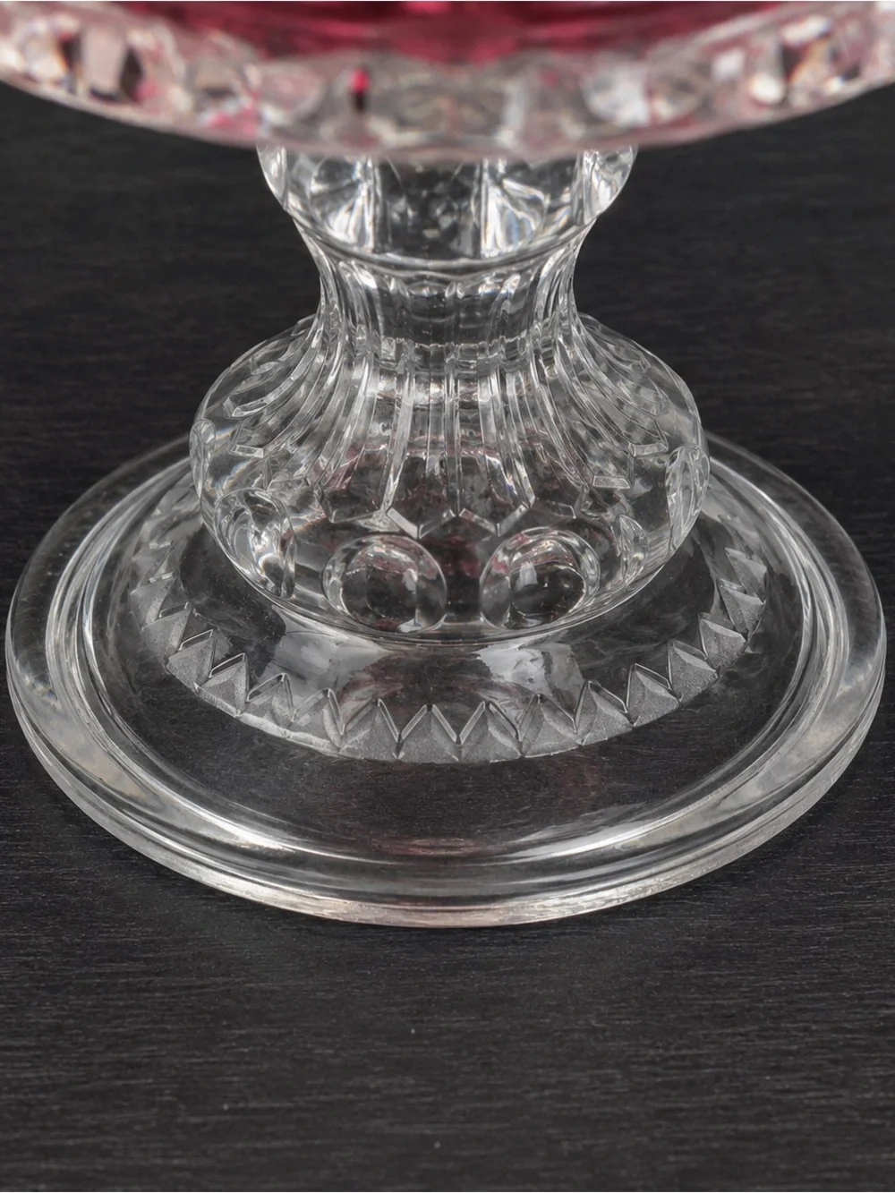 Indiana Glass Ruby Cranberry Overlay Covered Compote Candy Dish